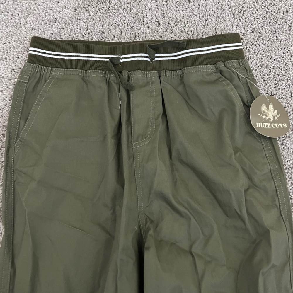 Buzz Cuts Boys Green Stretch Twill pull on Jogger Size 14/16 Large